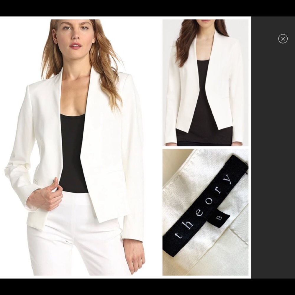 Theory White Blazer